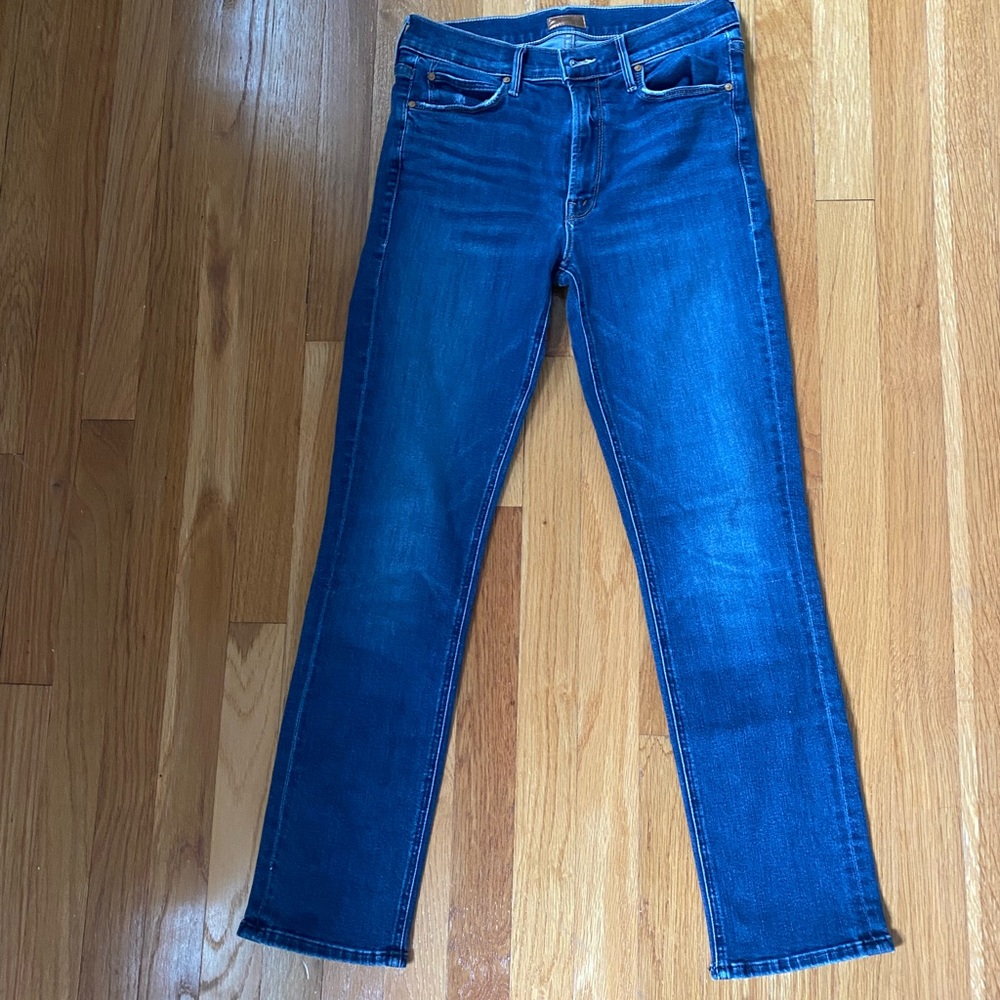 Mother mid rise dazzler ankle jeans size 28
